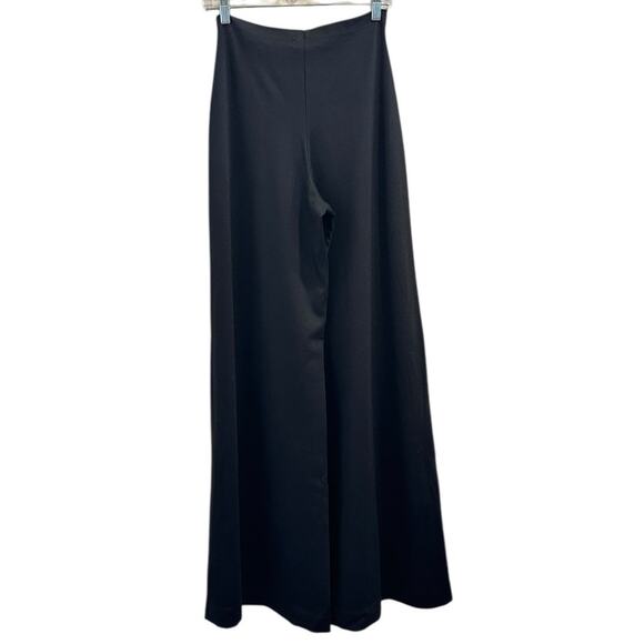 Ripley Rader Black Ponte Knit Wide Leg Pants Sz 4 Long Inseam Career Minimalist - Picture 3 of 9